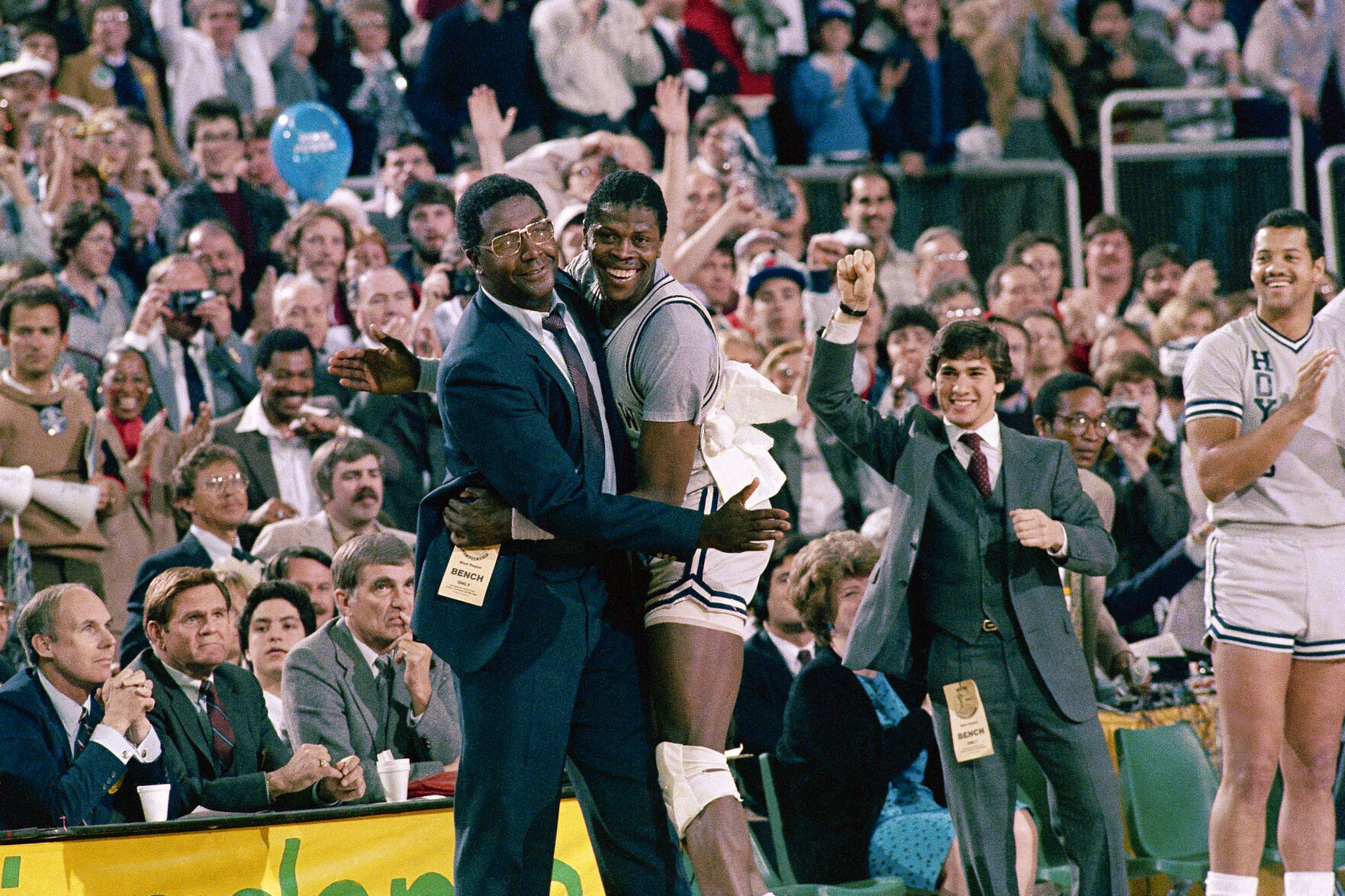 1984: Patrick Ewing leads Georgetown to NCAA championship win over Houston